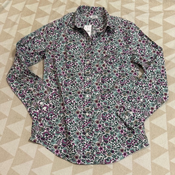 J. Crew Tops - Button-up cotton poplin shirt in signature fit J Crew Floral